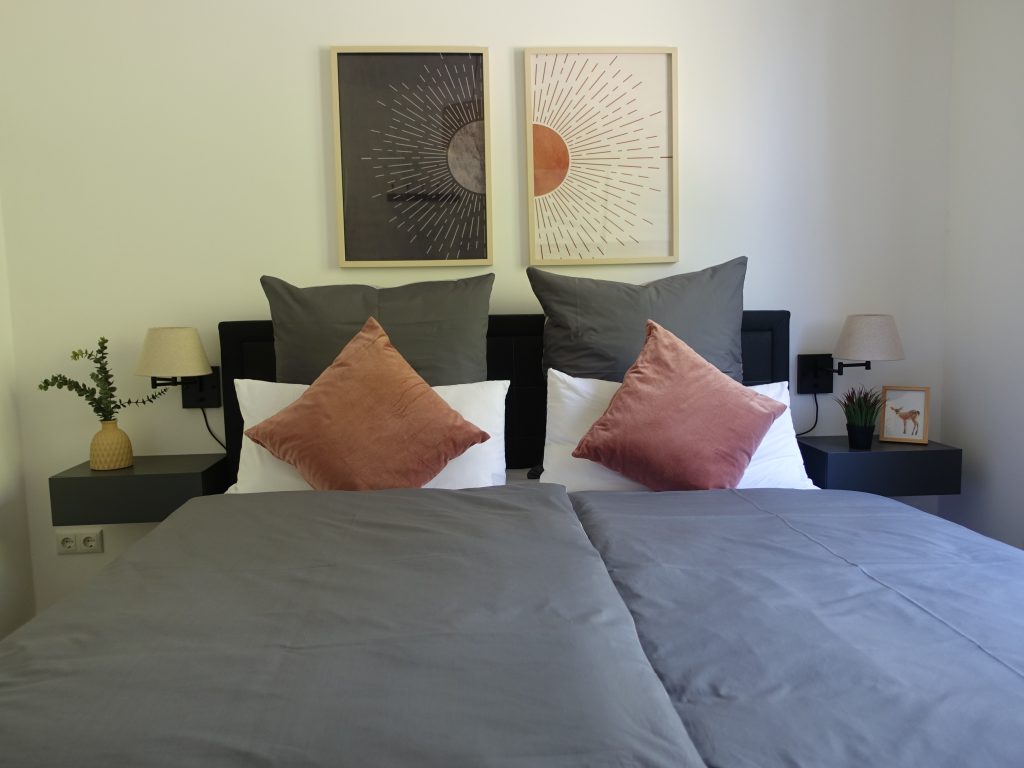 Schlafzimmer mit Doppelbette